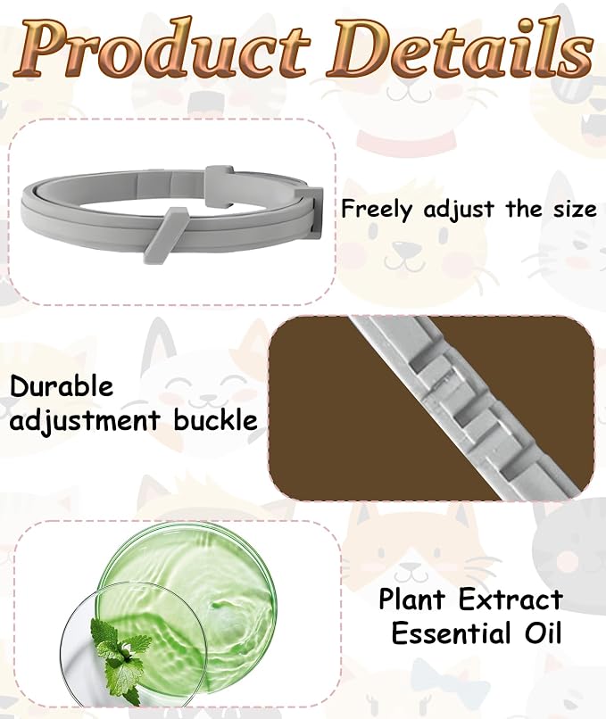 Adjustable pet repellent collar with flexible sizing for dogs and cats