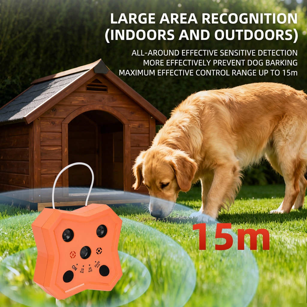 No bark dog device with ultrasonic training technology