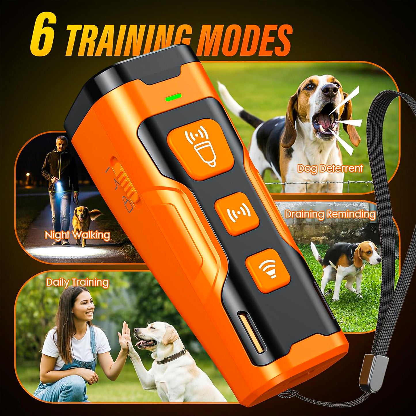 3X Ultrasonic Dog Bark Deterrent: Safe, Rechargeable, and Effective Bark Control Device