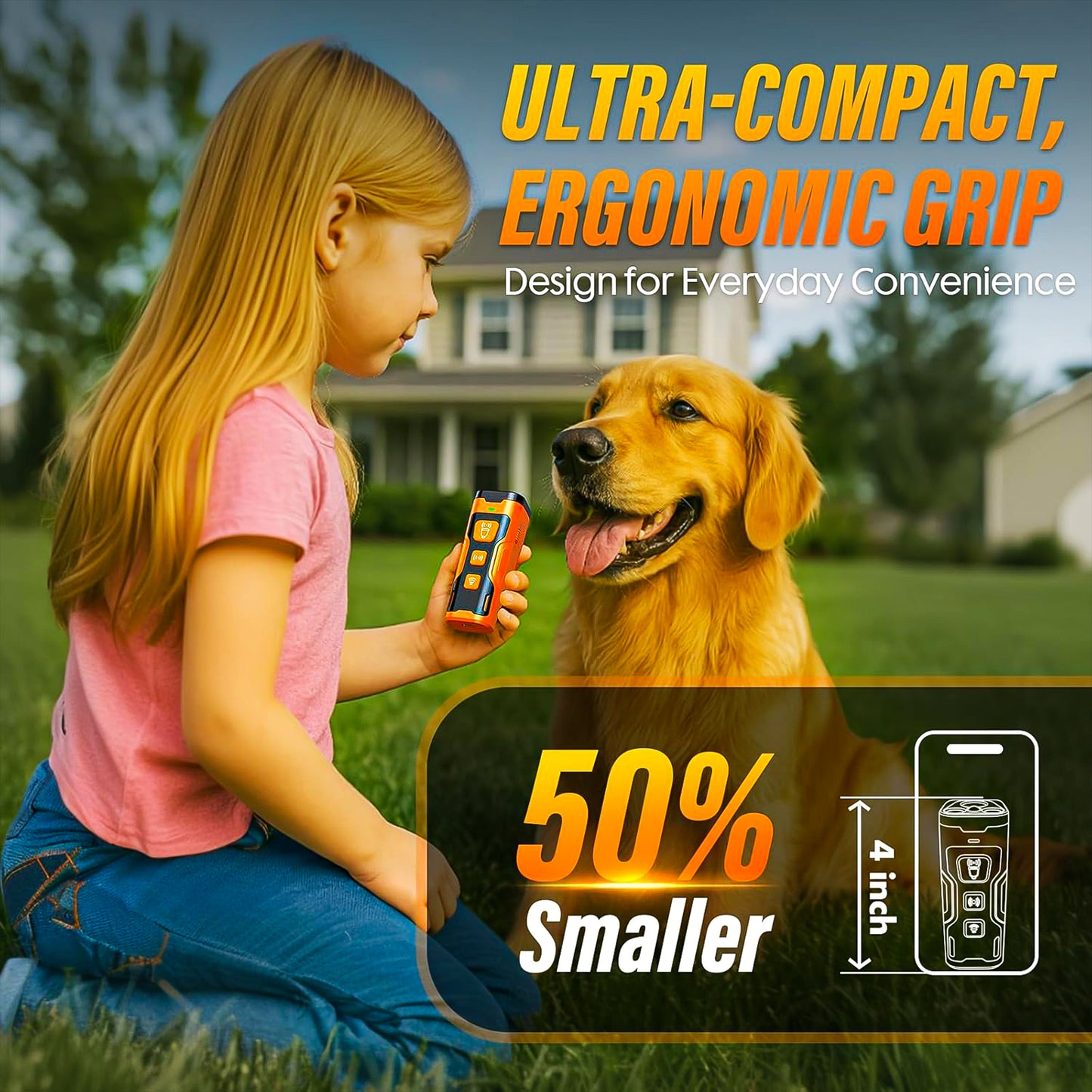 3X Ultrasonic Dog Bark Deterrent: Safe, Rechargeable, and Effective Bark Control Device