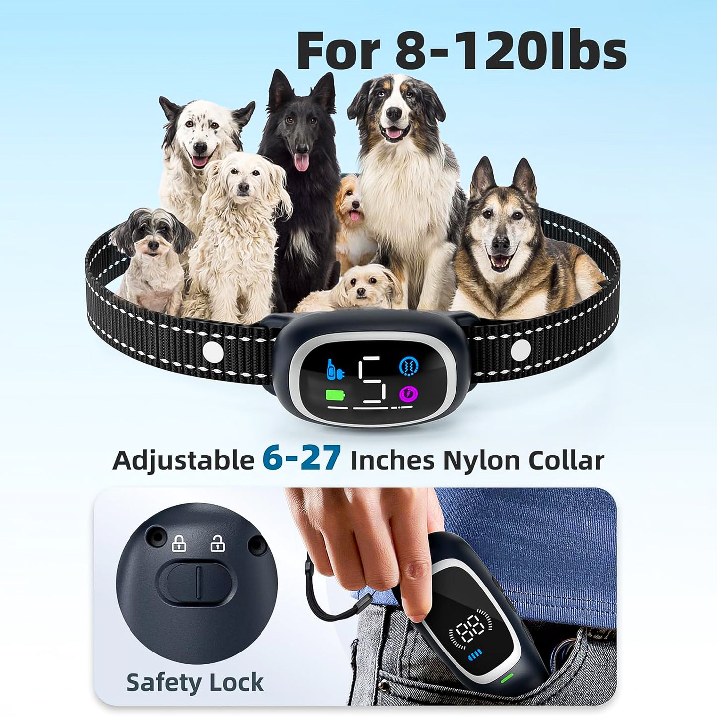 Train with Confidence: 2-in-1 Dog Shock & Bark Collar