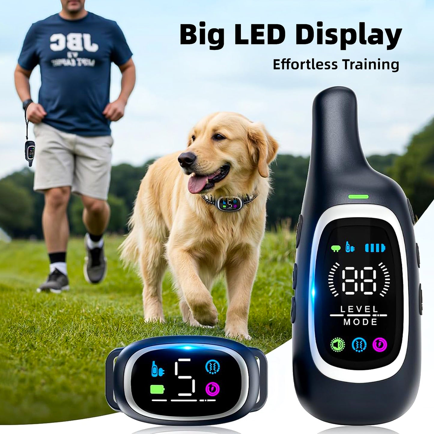Train with Confidence: 2-in-1 Dog Shock & Bark Collar