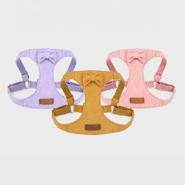 Reflective Dog Harness for Puppies & Small Dogs – 360° Surround Light Chest Strap with Soft Skin-Friendly Design, Adjustable Walking Harness & Traction Rope