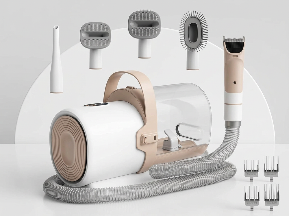 

Pet grooming vacuum with 11000Pa suction power.