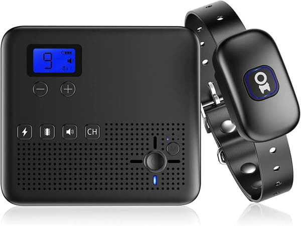 2-in-1 wireless dog fence and remote dog training collar system
