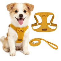 Reflective Dog Harness for Puppies & Small Dogs – 360° Surround Light Chest Strap with Soft Skin-Friendly Design, Adjustable Walking Harness & Traction Rope