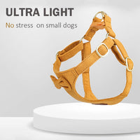 Reflective Dog Harness for Puppies & Small Dogs – 360° Surround Light Chest Strap with Soft Skin-Friendly Design, Adjustable Walking Harness & Traction Rope
