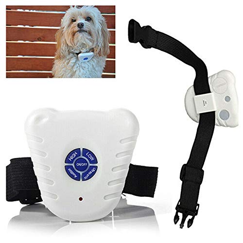 Anti Barking Device for Dogs – Safe Ultrasonic No Shock Bark Control Collar with Pet Training System for Indoor & Outdoor Use