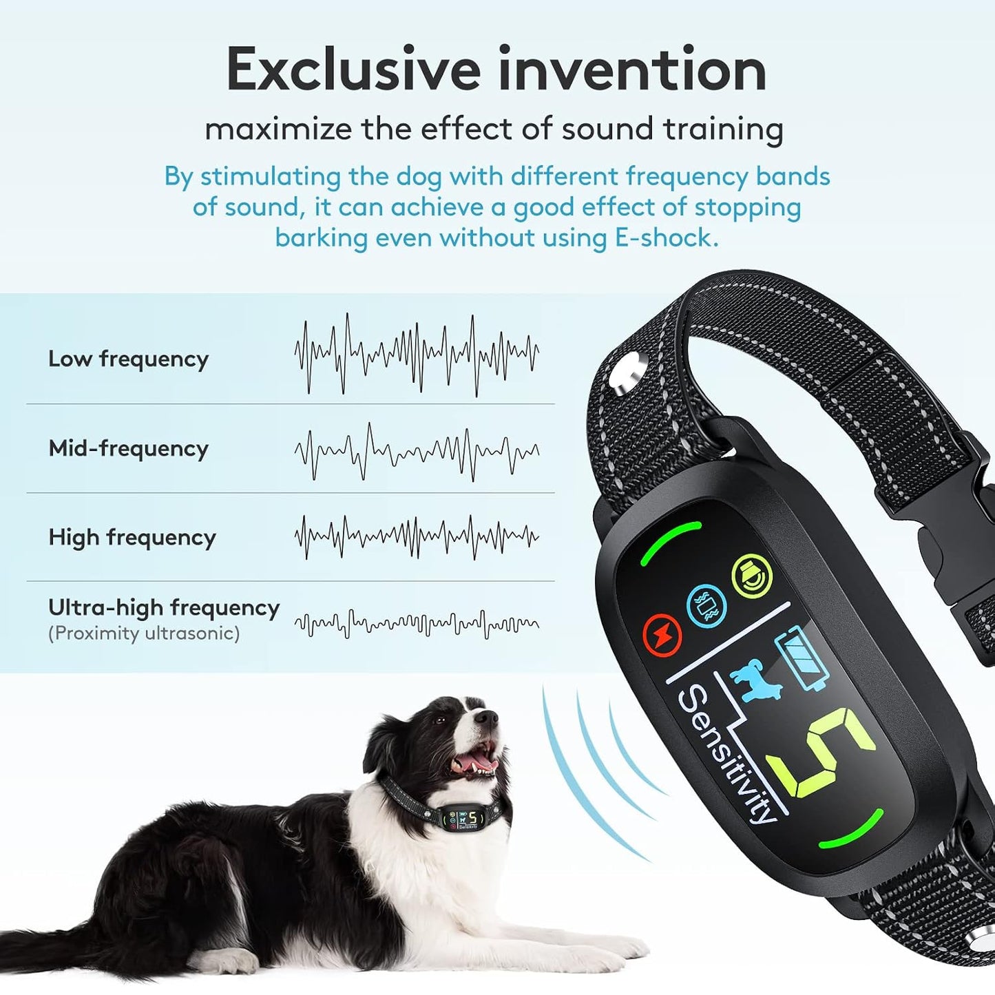 Dog Bark Collar for Small, Medium & Large Dogs – Smart Anti Barking Device with Beep, Vibration & Shock Training Modes
