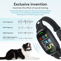 Dog Bark Collar for Small, Medium & Large Dogs – Smart Anti Barking Device with Beep, Vibration & Shock Training Modes