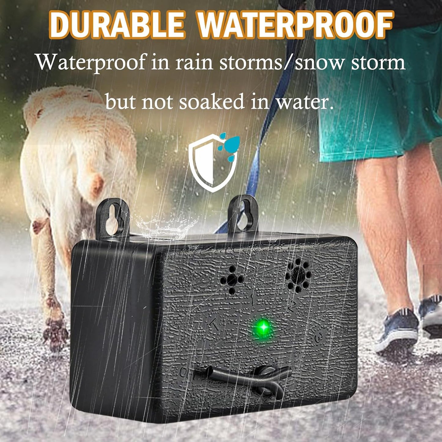 Bark control device with three adjustable ultrasonic training levels