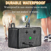 Bark control device with three adjustable ultrasonic training levels