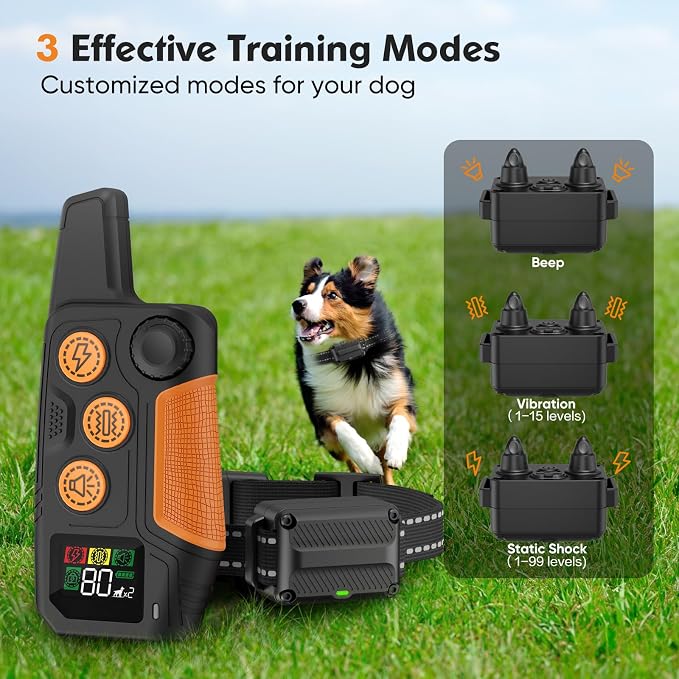 4-channel remote dog training collar for controlling compatible receivers