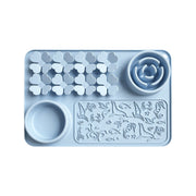 4-in-1 silicone pet licking mat with suction cups for slow feeding