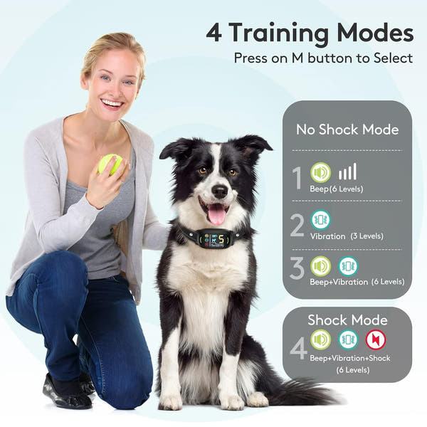 Dog Bark Collar for Small, Medium & Large Dogs – Smart Anti Barking Device with Beep, Vibration & Shock Training Modes