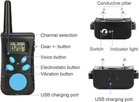 Remote dog training collar with up to 500m operating distance