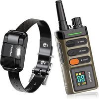5200FT remote dog training collar with rechargeable handheld controller