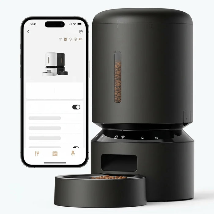 5L Automatic Dog Feeder and Pet Food Dispenser with WiFi Control and Timed Dog Food Portions for Daily Cat and Dog Feeding