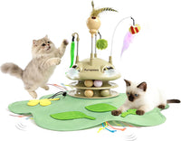 6-in-1 rechargeable automatic interactive cat toy for indoor cats and kittens