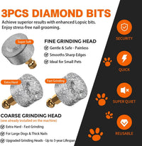 Dog Nail Grinder with LED Light – Quiet Rechargeable Pet Nail Trimmer for Dogs