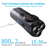 Handheld ultrasonic anti barking device designed as an alternative to dog bark collars