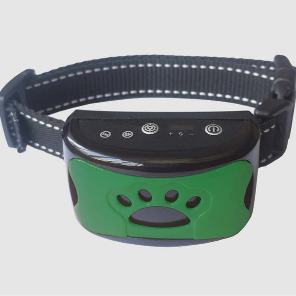 Adjustable rechargeable bark collar designed for different dog sizes