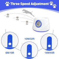 Dog ball thrower with adjustable launching distance from 20 to 45FT