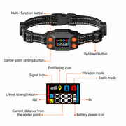 Wireless dog boundary collar with adjustable operating settings