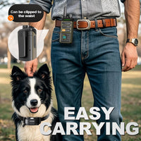 Adjustable e-collar for dogs weighing approximately 15 to 120lbs