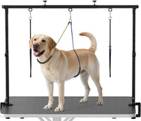 Adjustable dog grooming arm with clamp for large dogs