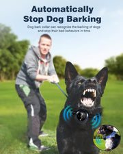 Adjustable remote training and bark control collar for different dog breeds