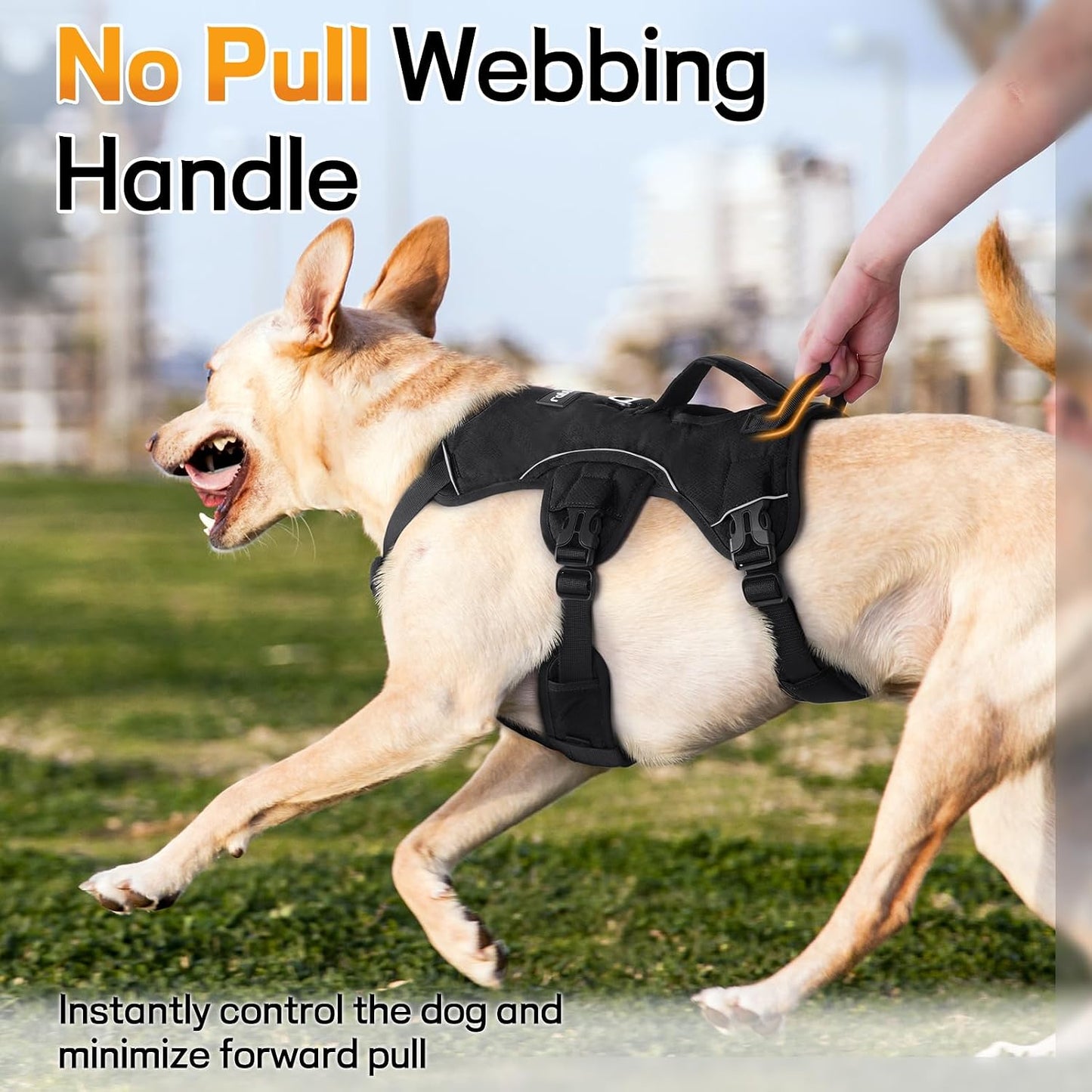 Adjustable dog vest harness for improved walking control