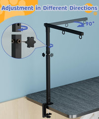 Dog grooming arm with adjustable height up to 33 inches