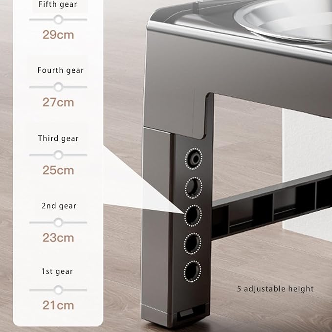 Anti-slip dog feeder with stable raised feeding base