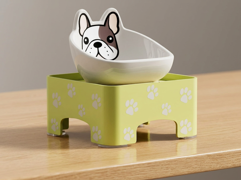 Anti-slip raised feeder stand for pets