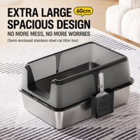 Anti splash cat litter box designed to reduce litter mess
