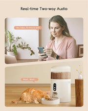 App controlled cat feeder for convenient scheduled feeding