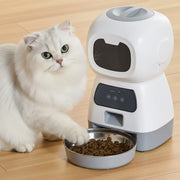 App controlled pet feeder with WiFi connected feeding schedule