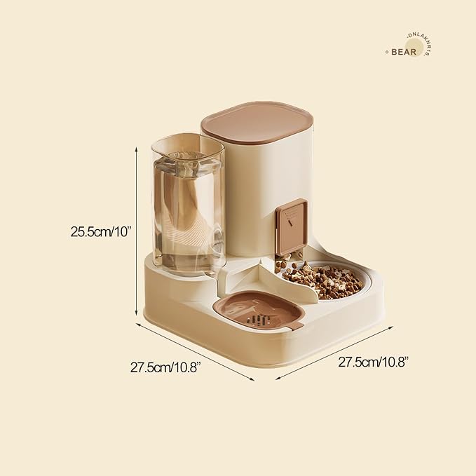 Automatic cat feeder with 2.3L capacity and ceramic feeding bowl