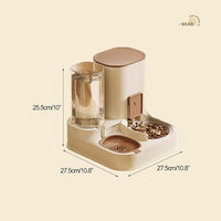 Automatic cat feeder with 2.3L capacity and ceramic feeding bowl