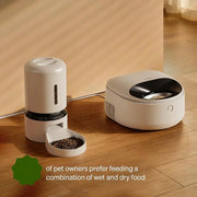 Automatic cat feeding machine with stainless steel feeding bowl