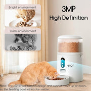 Automatic cat food dispenser with programmable feeding schedule