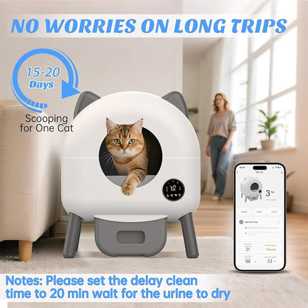 Automatic cat toilet with smart waste cleaning system