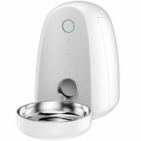 Automatic pet feeder with smart timed food dispensing for cats and dogs