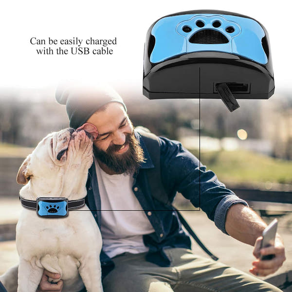 Electronic bark collar that automatically responds to detected barking
