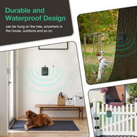 Collar-free ultrasonic dog bark deterrent designed for indoor and outdoor training