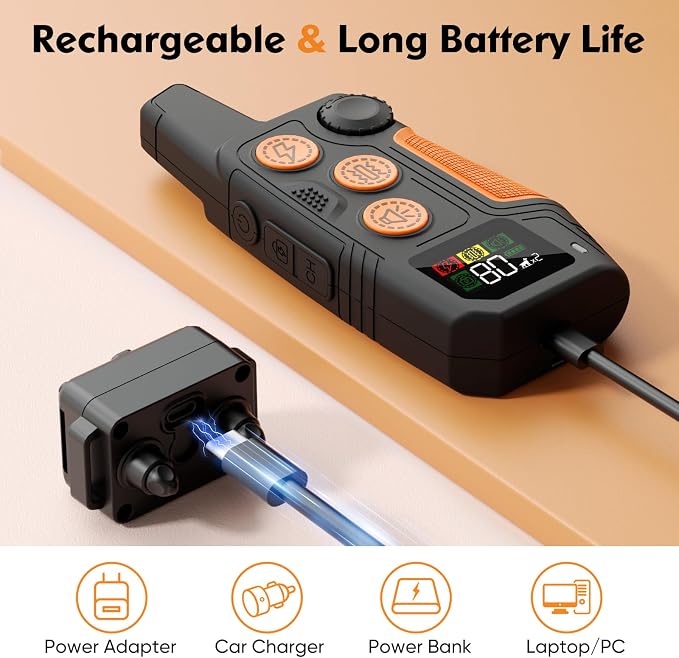 Dog collar with beep vibration and adjustable stimulation training modes