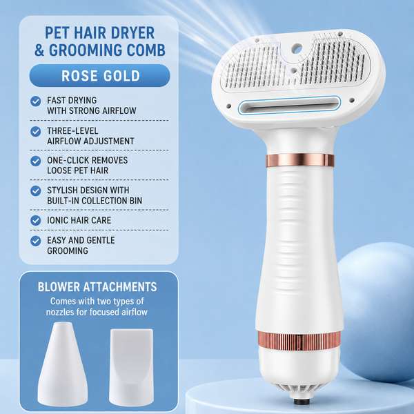 Electric dog grooming comb designed for convenient everyday brushing