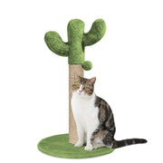 Cactus-shaped sisal cat scratching post for indoor cats