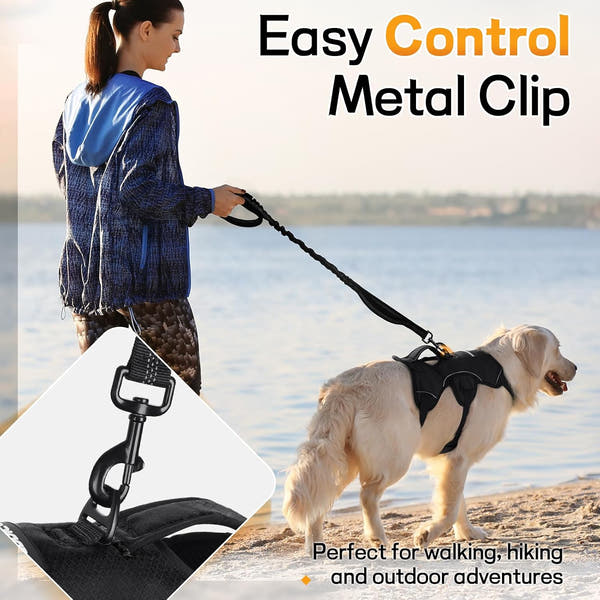 Large dog harness with storage pouch satchel design
